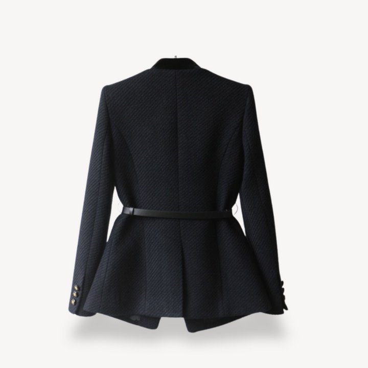 Astra Women’s Tailored Belted Blazer With Button Front