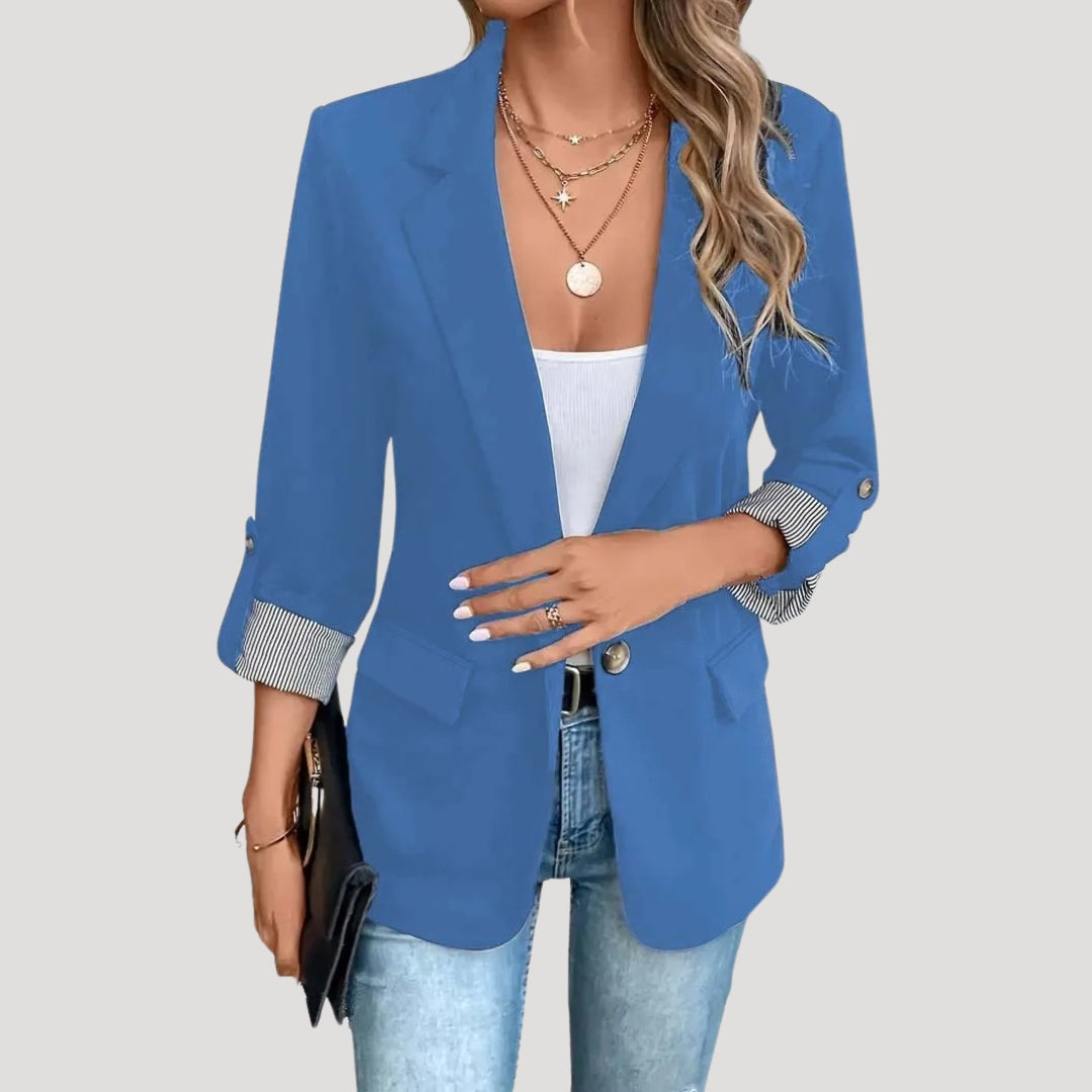 Nova Women's Tailored Single Breasted Roll Up Blazer