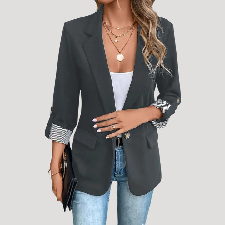 Nova Women's Tailored Single Breasted Roll Up Blazer