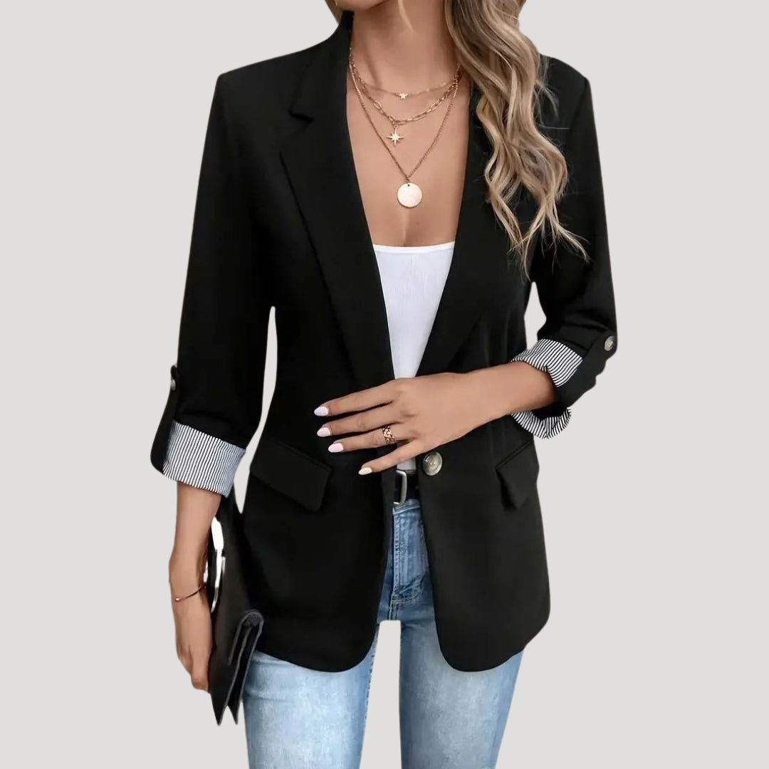 Nova Women's Tailored Single Breasted Roll Up Blazer
