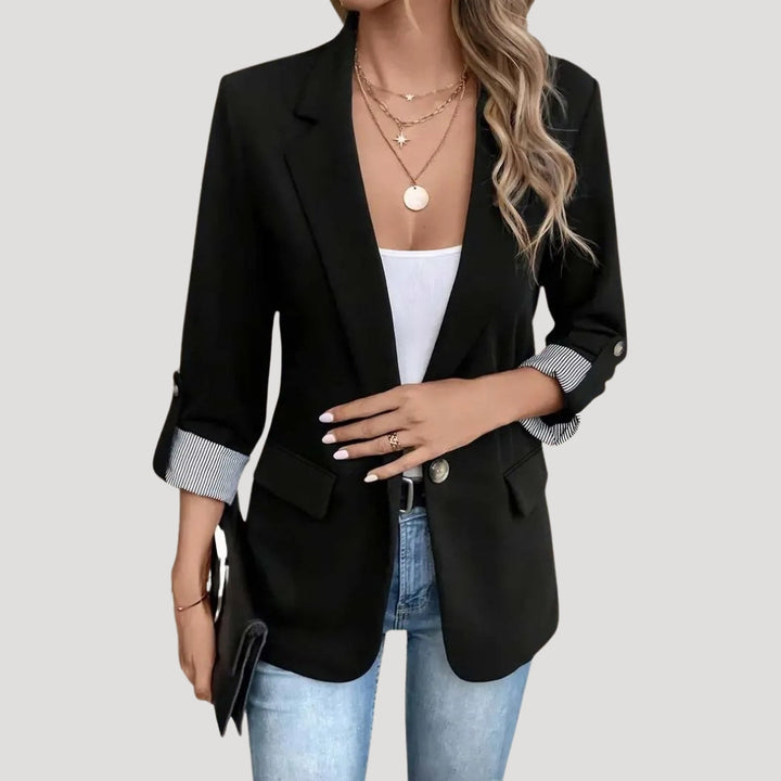 Nova Women's Tailored Single Breasted Roll Up Blazer