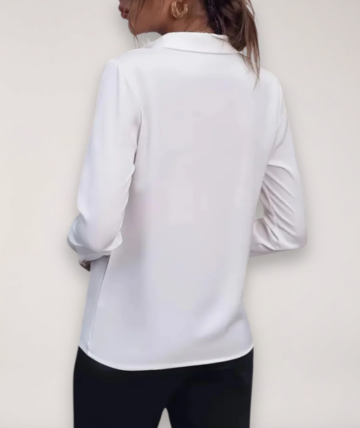 Astra Women's Spring Buttoned Office Blouse For Work
