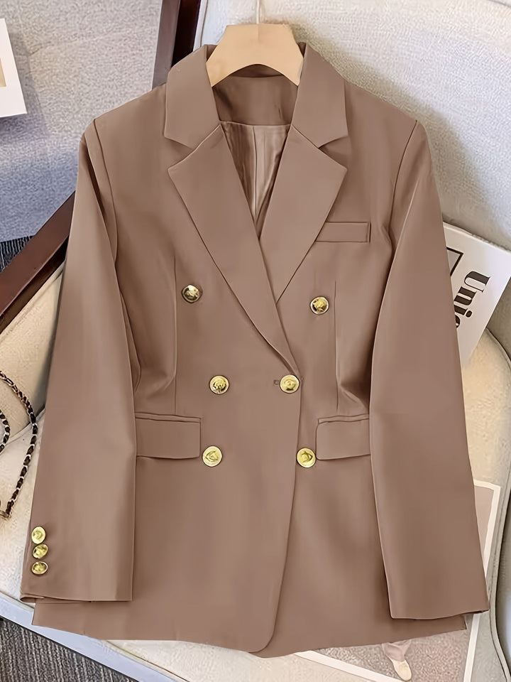 Astra Women's Tailored Double Breasted Blazer Jacket