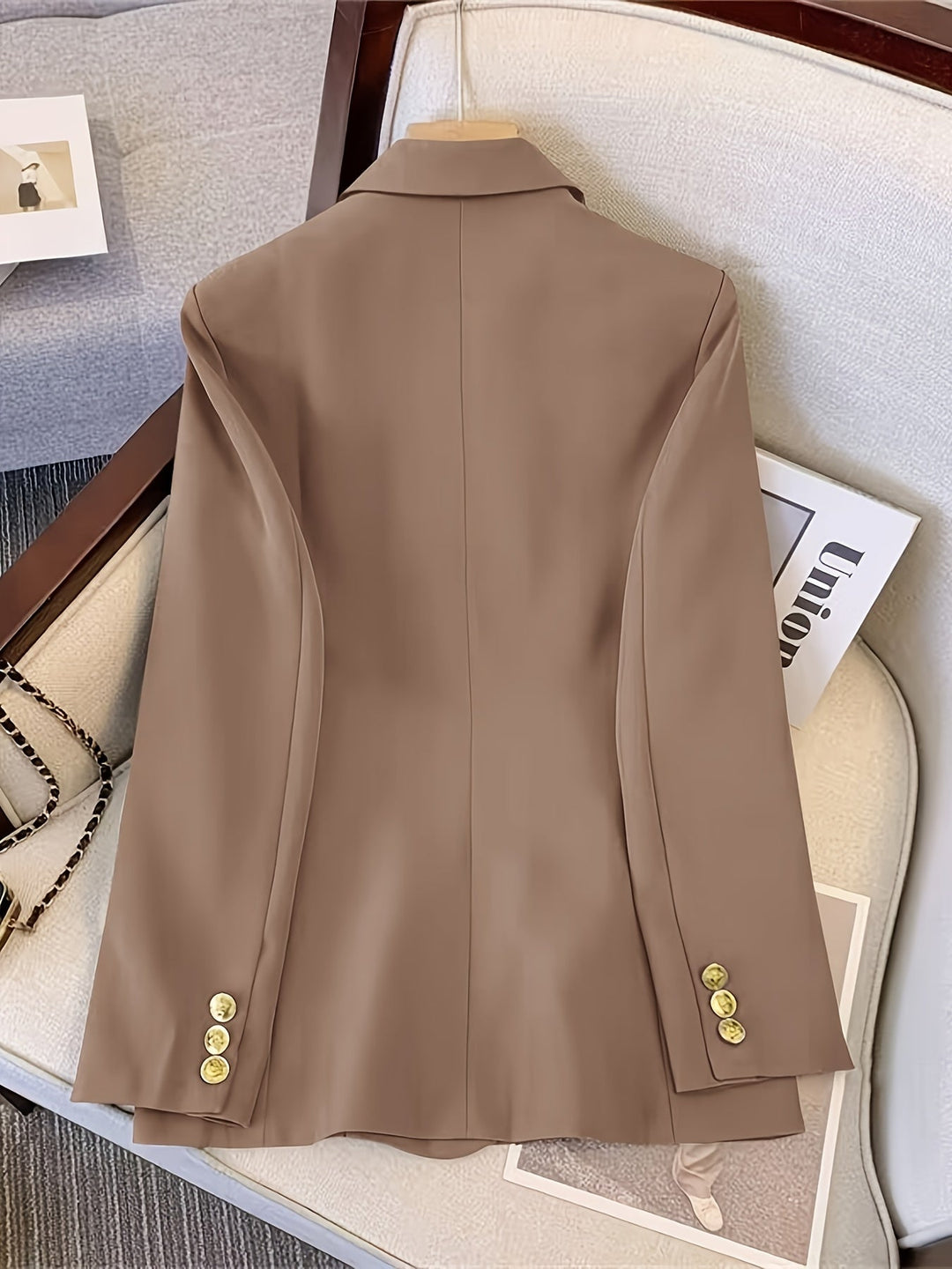 Astra Women's Tailored Double Breasted Blazer Jacket