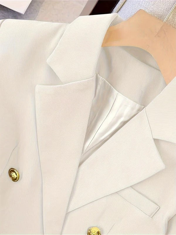 Astra Women's Tailored Double Breasted Blazer Jacket