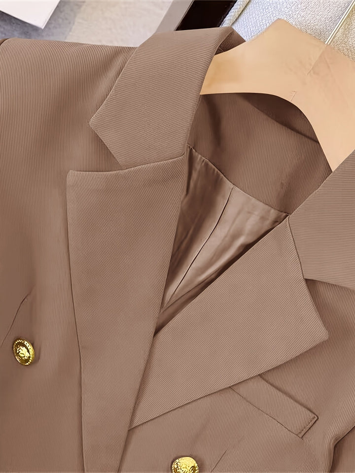 Astra Women's Tailored Double Breasted Blazer Jacket