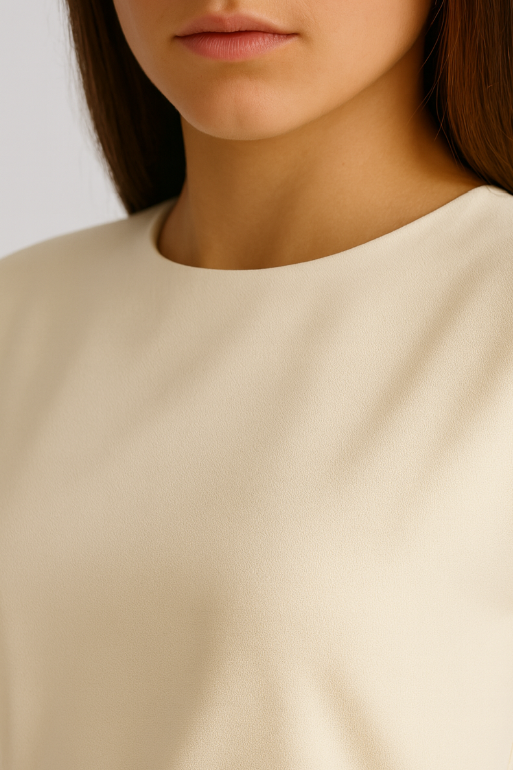 Women's White Midi Dress With Elegant Fit, Button Detail, And Side Slit