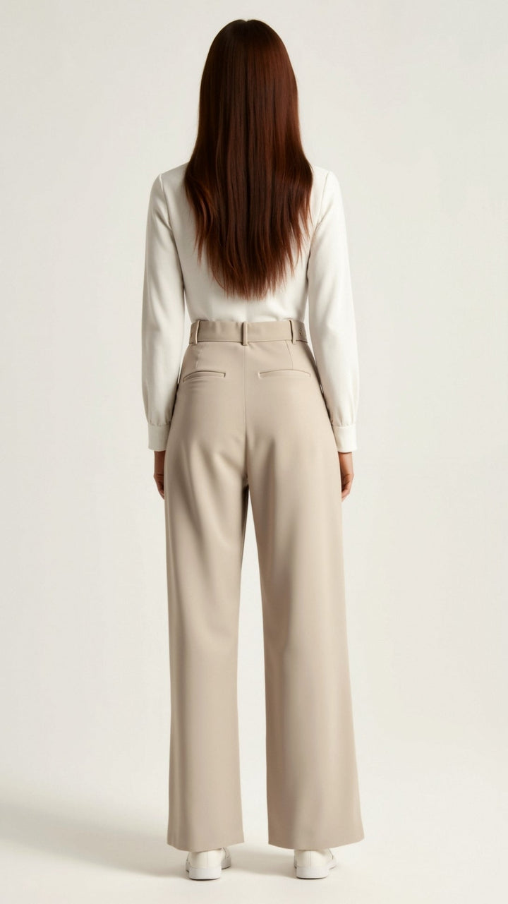 Astra Women's Classic High Waisted Wide Leg Trousers