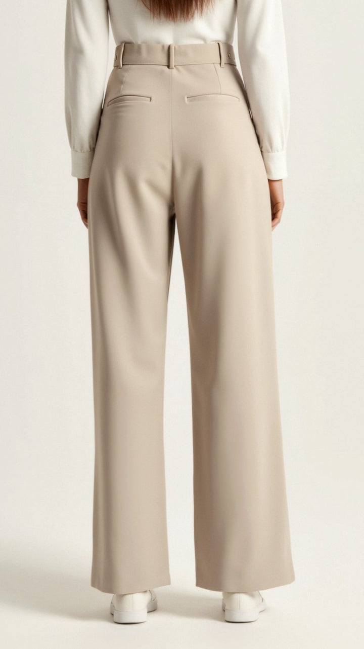 Astra Women's Classic High Waisted Wide Leg Trousers