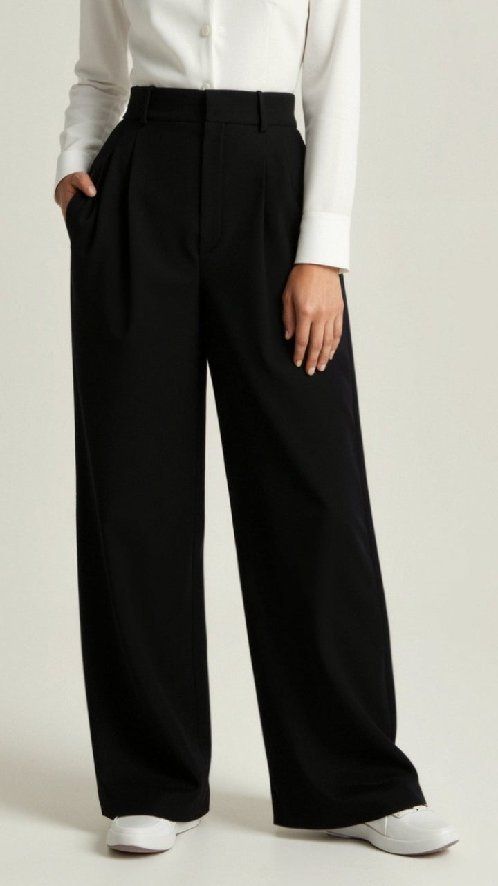 Astra Women's Classic High Waisted Wide Leg Trousers