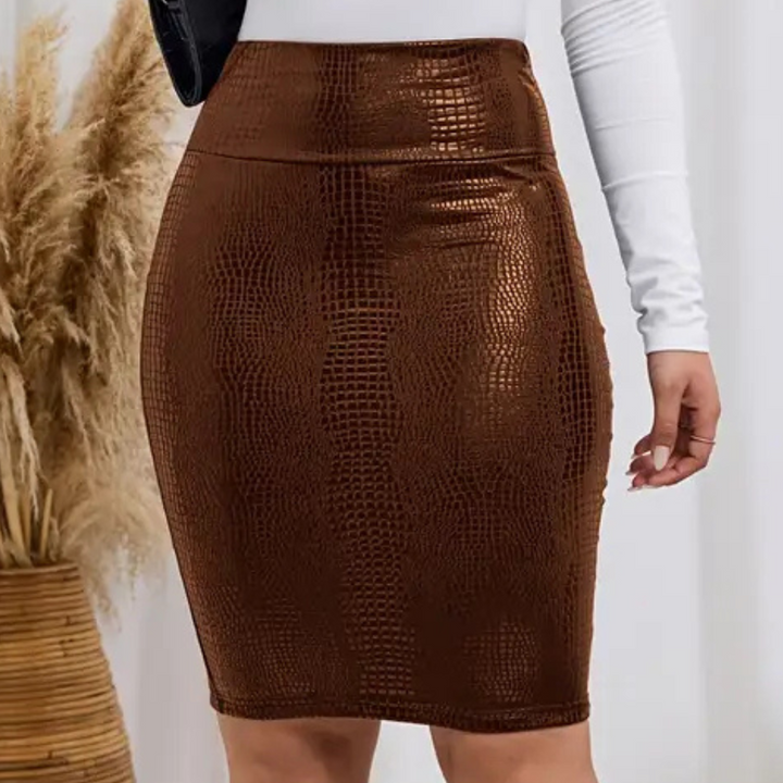 Lyra Timeless Classic Skirt With Crocodile Pattern