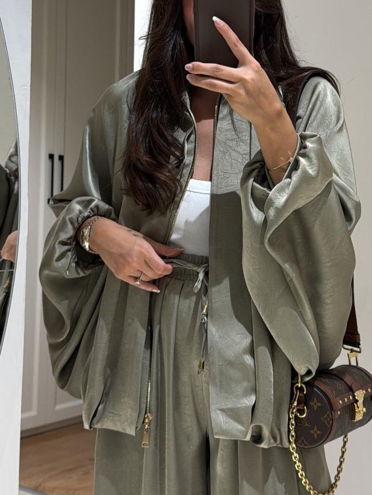 Lyra Lane Jacket And Drawstring Pants Casual Two Piece Set For Everyday Wear