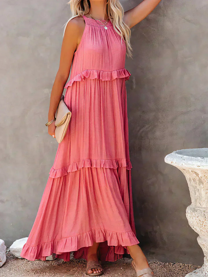 Elara Elegant Sleeveless Dress With Delicate Ruffles