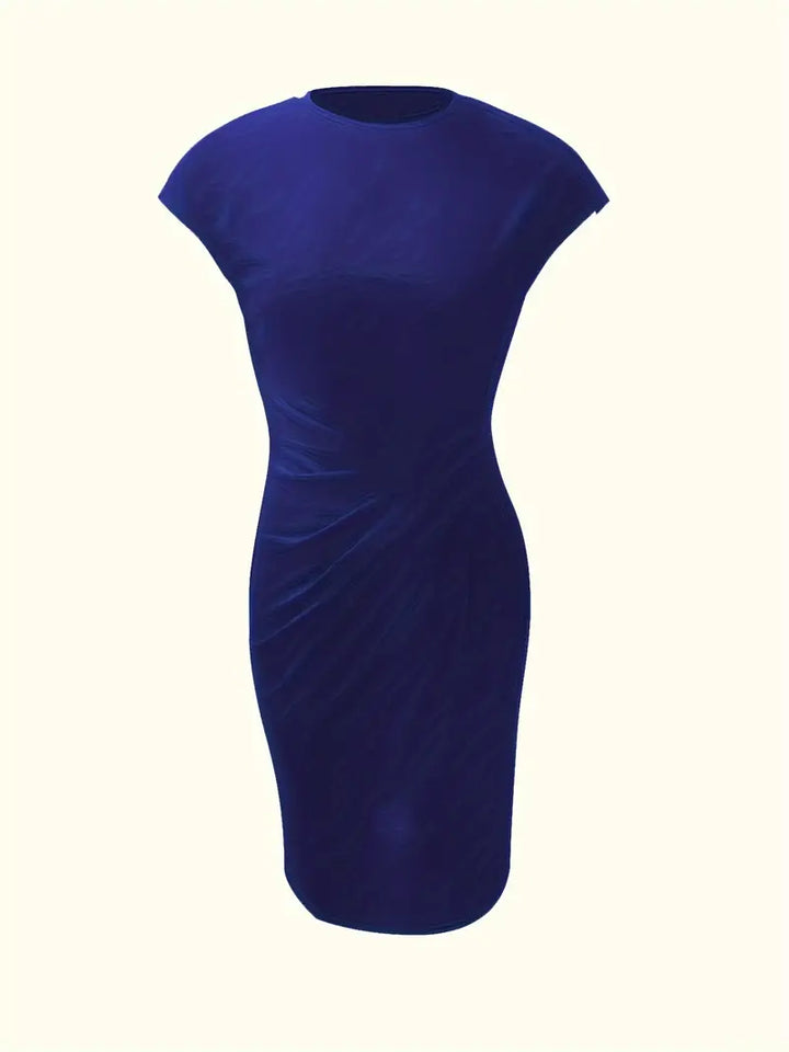 Astra Women's Classic Short Sleeve Bodycon Dress Deluxe