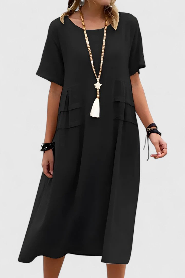Aurelia Graceful Midi Dress With Classic Silhouette For Every Occasion Wardrobe