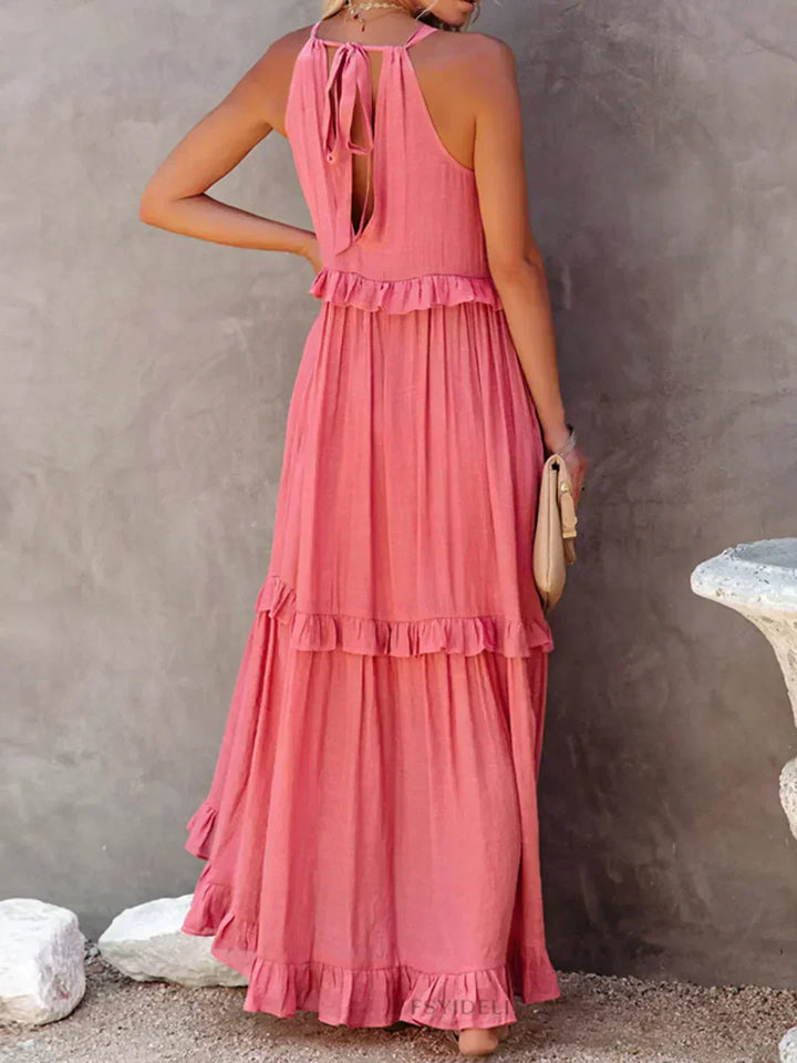 Elara Elegant Sleeveless Dress With Delicate Ruffles