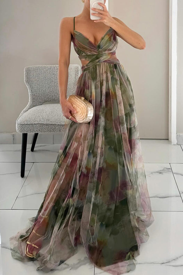 Nova Women's Elegant Floral Maxi Dress For Spring Wear