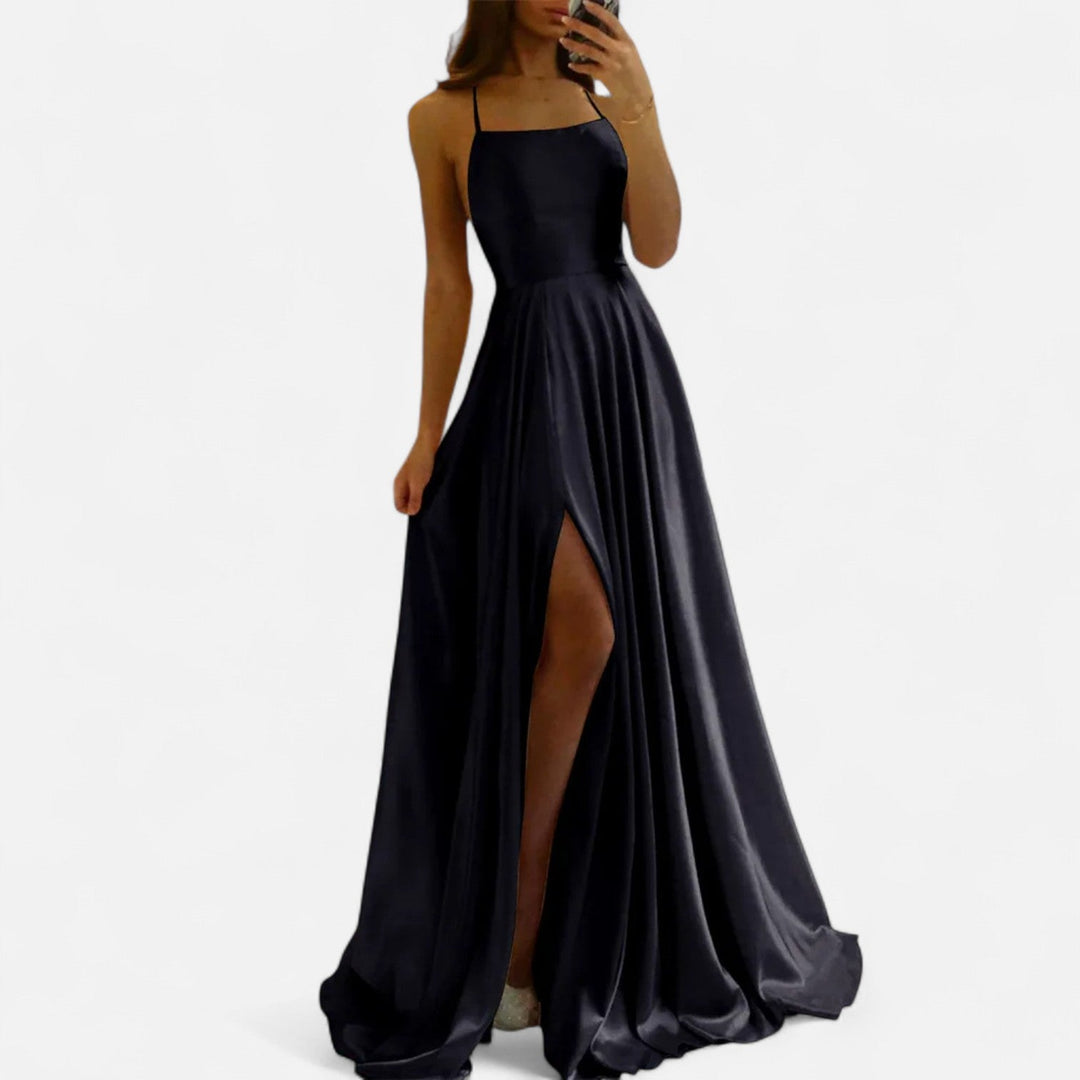 Lunaia Women's Slit Maxi Dress For Elegant Wedding Guests