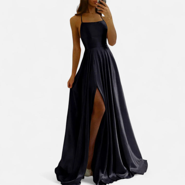 Lunaia Women's Slit Maxi Dress For Elegant Wedding Guests