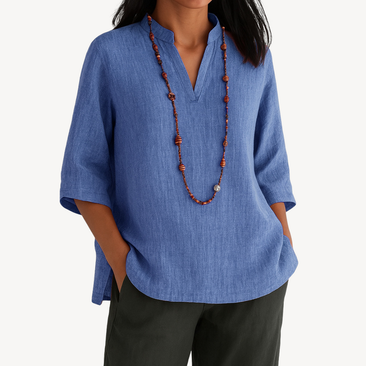 Mira Women’s Casual Linen Tunic Top Collection Essentials