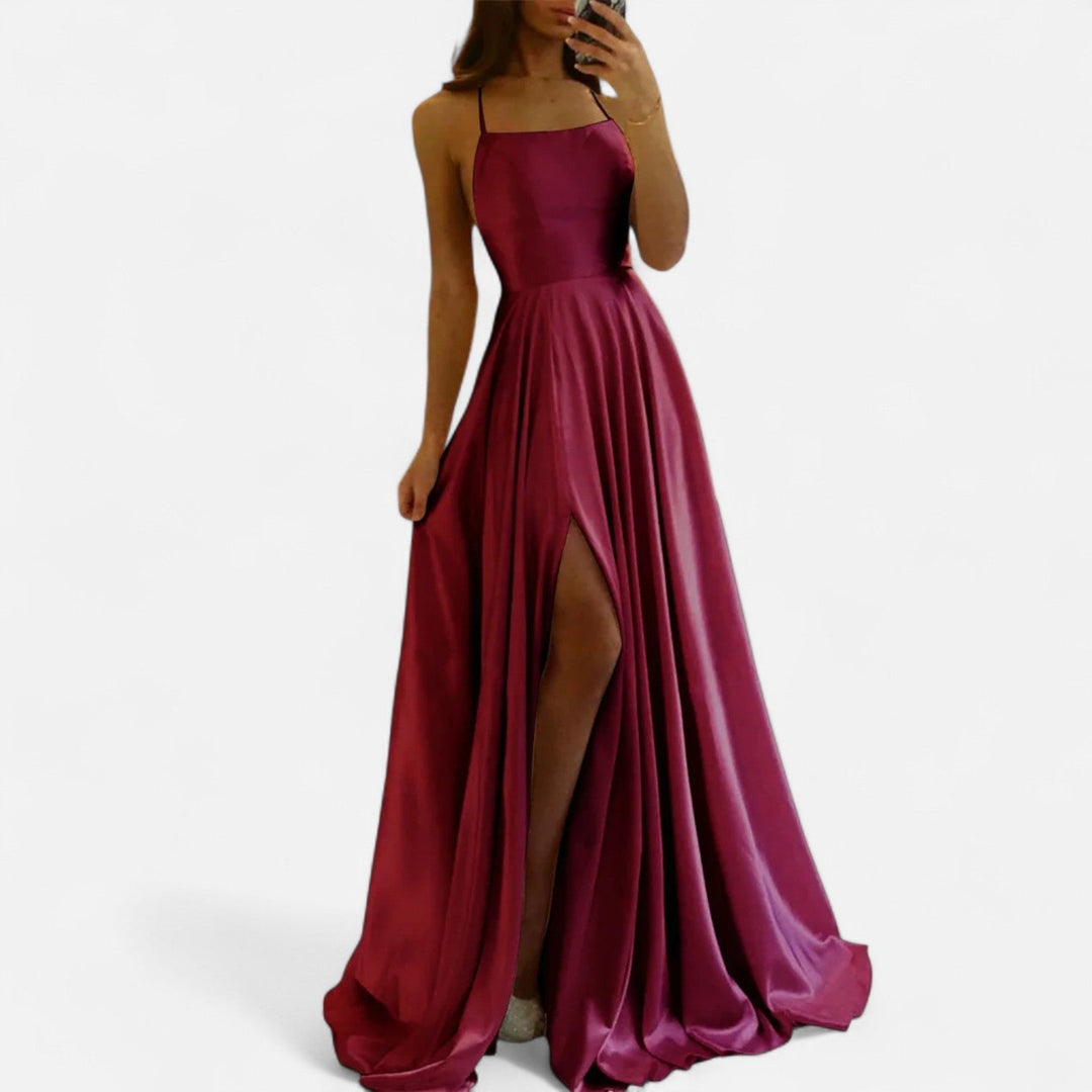 Lunaia Women's Slit Maxi Dress For Elegant Wedding Guests