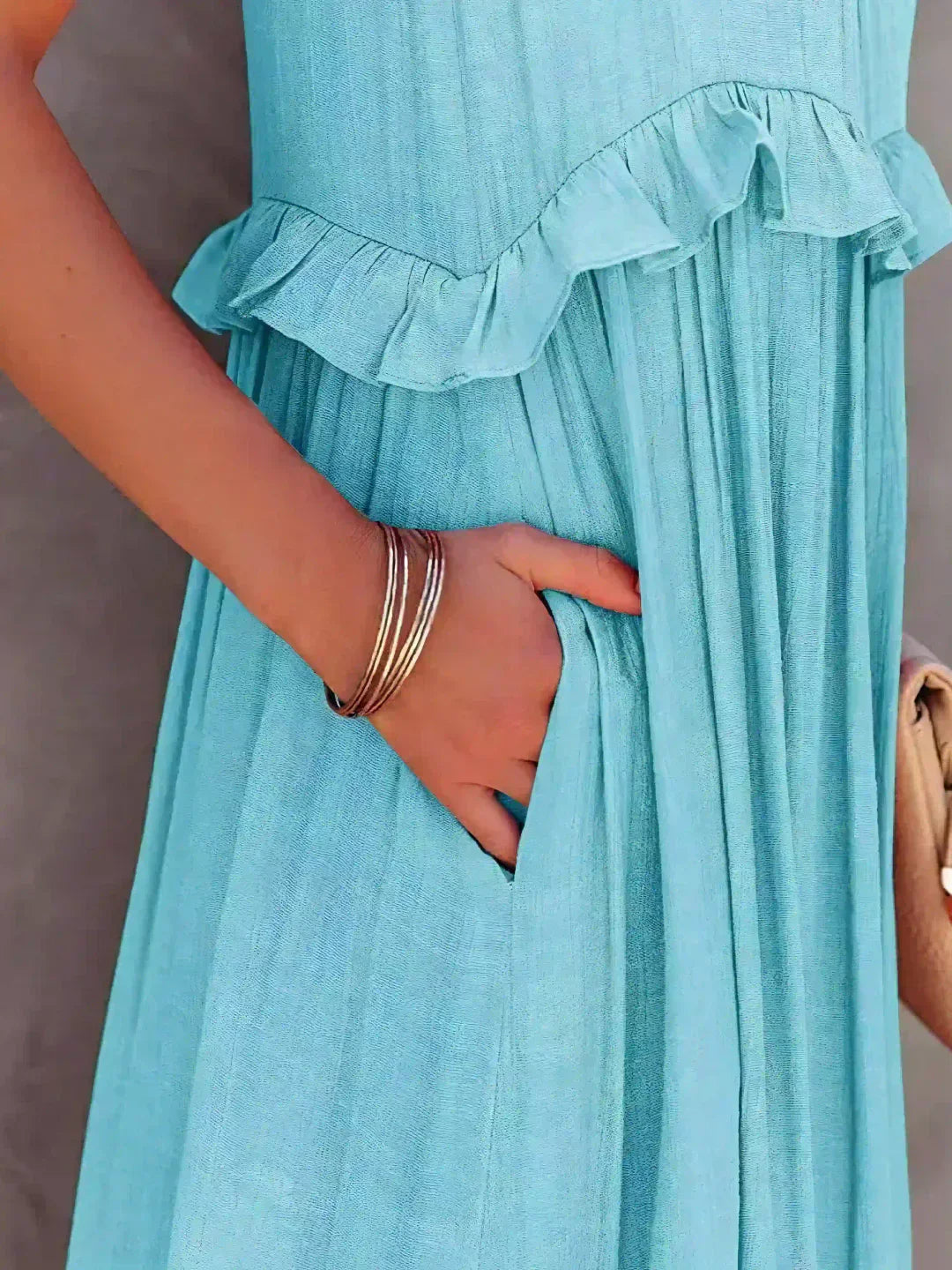Elara Elegant Sleeveless Dress With Delicate Ruffles