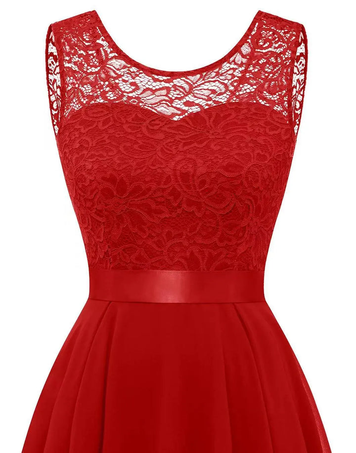 Petal Grace Women’s High-Low Elegant Wedding Guest Dress