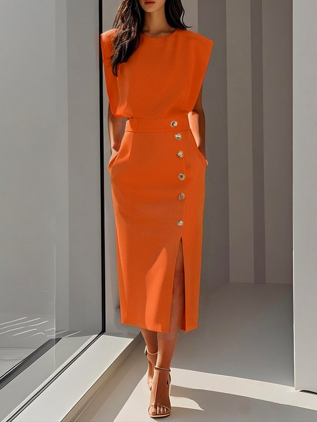 Azureline Effortless Charm Midi Dress Edition For Everyday Wear Seasonal Wardrobe