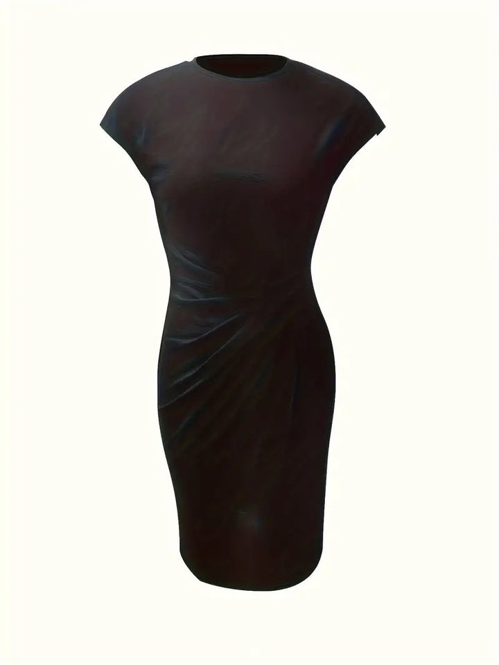Astra Women's Classic Short Sleeve Bodycon Dress Deluxe