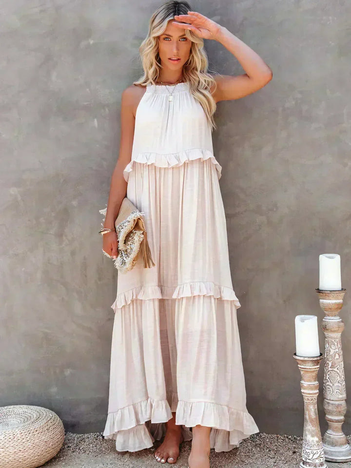 Elara Elegant Sleeveless Dress With Delicate Ruffles