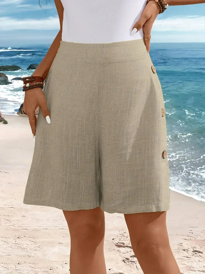 Arborfield Comfortable Shorts With Button Detailing