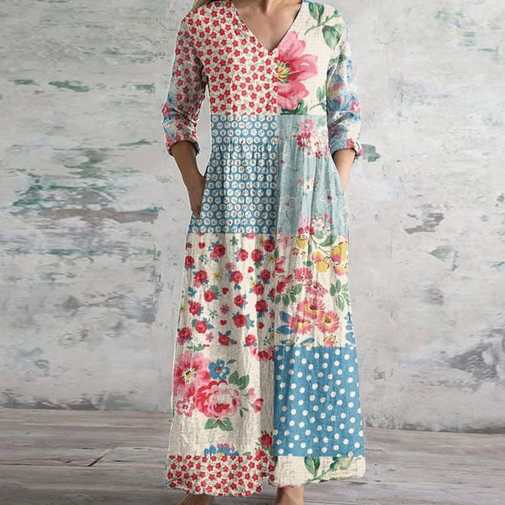 Astra Elegant Retro Maxi Dress With Vintage Charm Everyday
