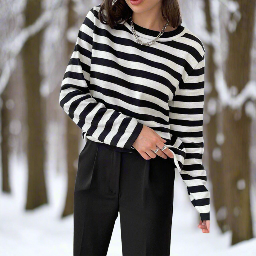 Luma Women Spring Long Sleeve Striped Tee For Everyday Wear