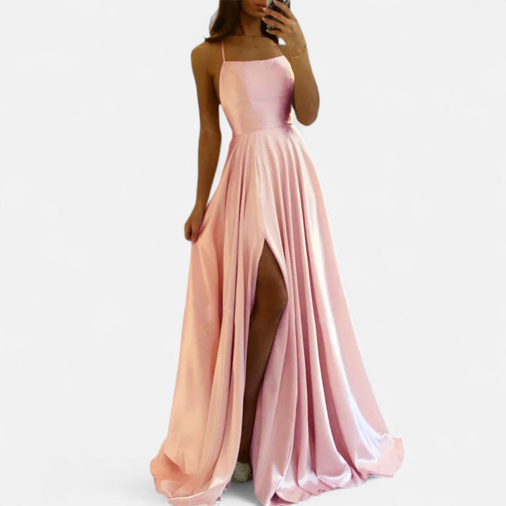 Lunaia Women's Slit Maxi Dress For Elegant Wedding Guests