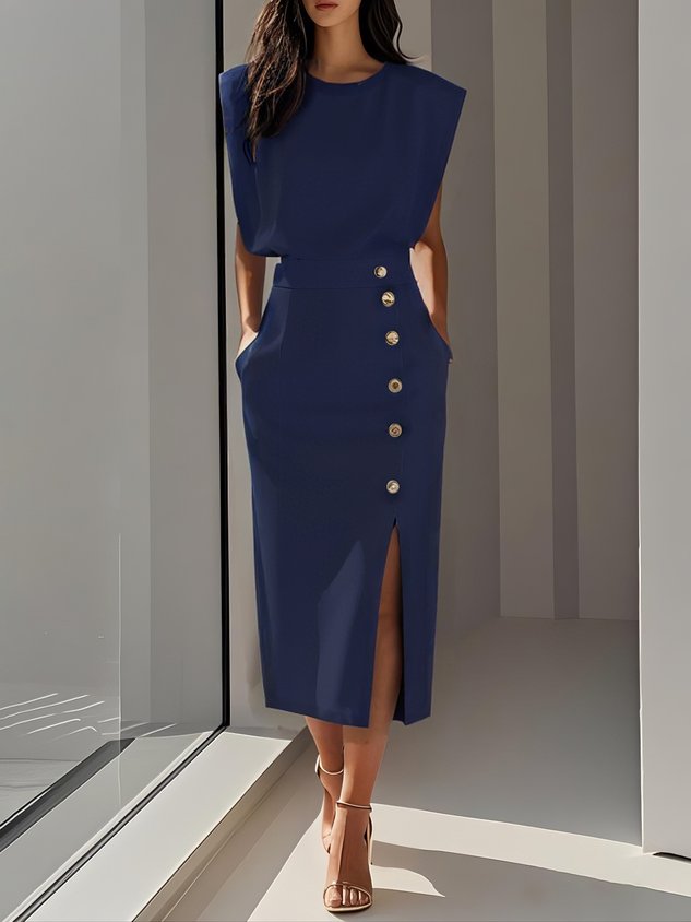 Azureline Effortless Charm Midi Dress Edition For Everyday Wear Seasonal Wardrobe