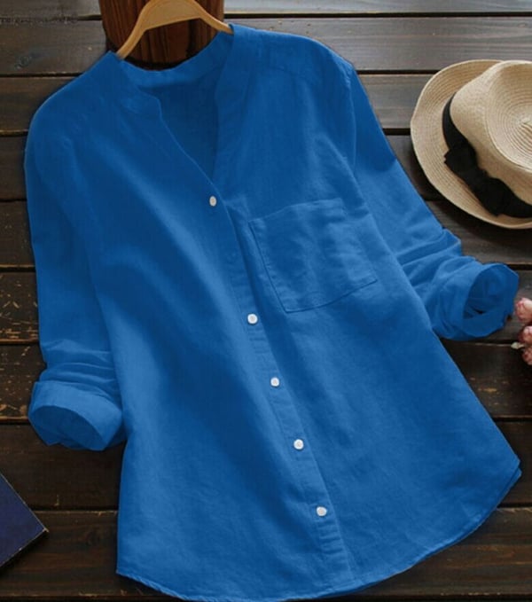 Aster Women Relaxed Fit Button Shirt Blouse Classic