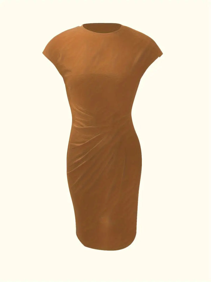 Astra Women's Classic Short Sleeve Bodycon Dress Deluxe