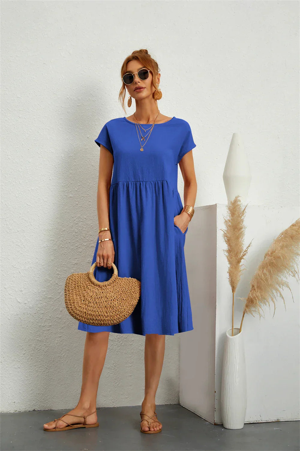 Nova Everyday Casual Pocket Dress For Daily Wear Online