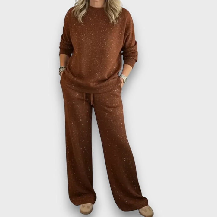 Asteria Relaxed Two Piece Lounge Set In Soft Drape Silhouette