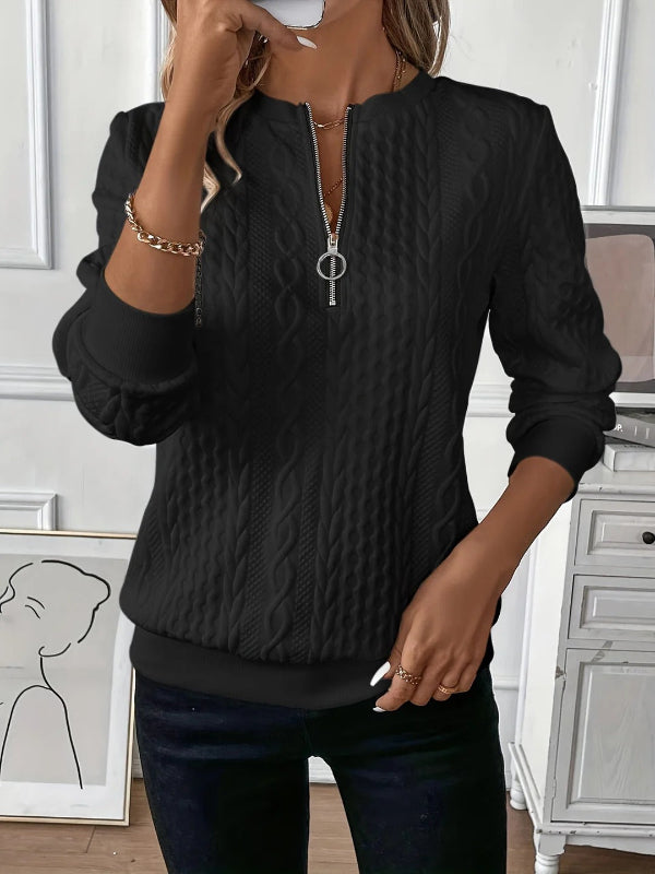 Astra Womens Elegant Spring Half Zip Top For Everyday Wear