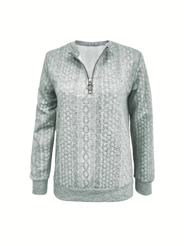 Astra Womens Elegant Spring Half Zip Top For Everyday Wear