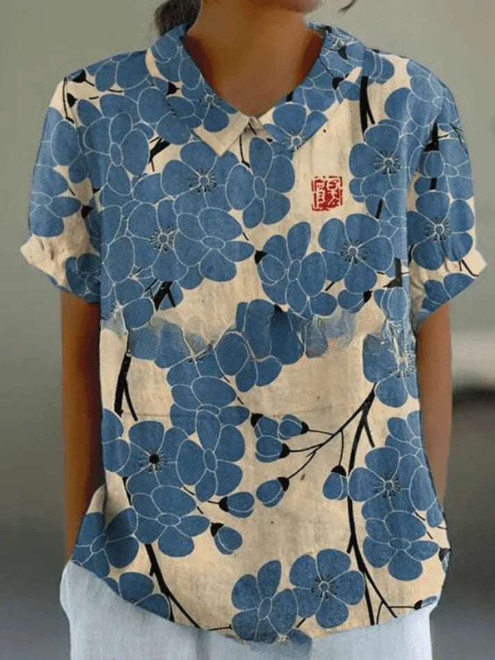 Elara Classic Floral Blouse For Everyday Wardrobe Use