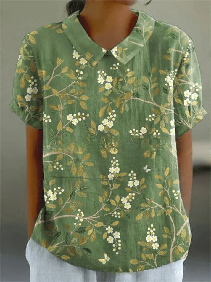 Elara Classic Floral Blouse For Everyday Wardrobe Use
