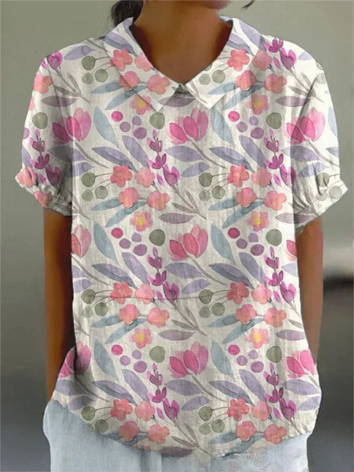Elara Classic Floral Blouse For Everyday Wardrobe Use