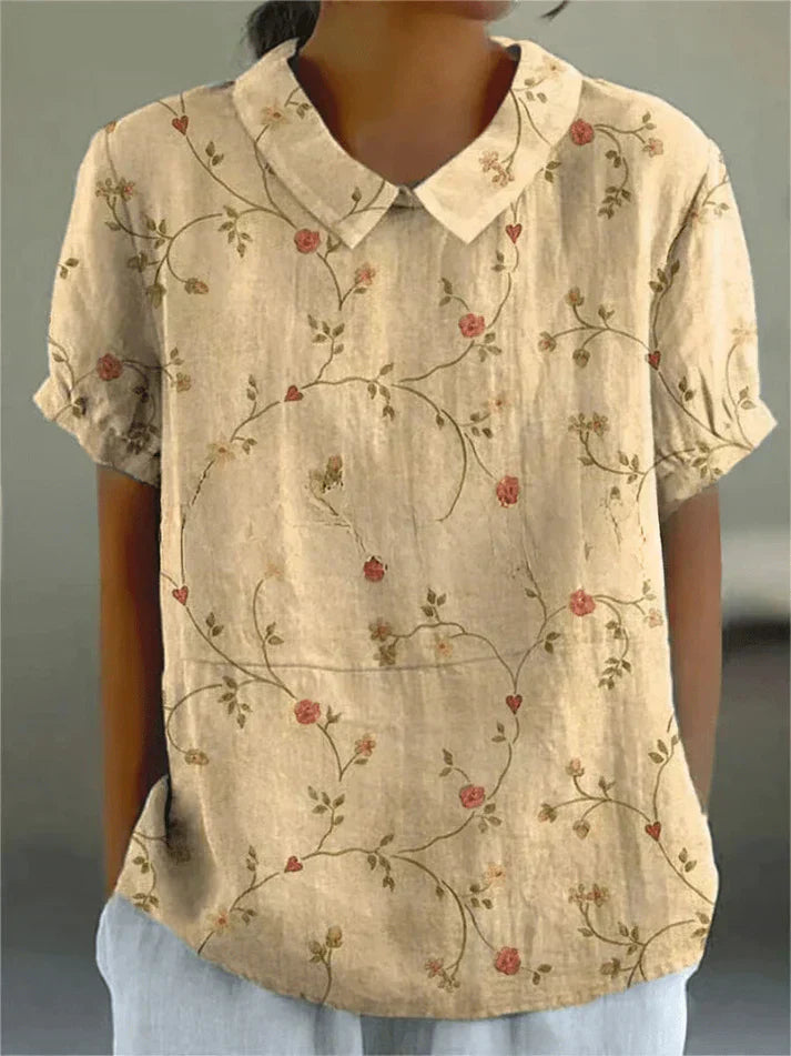 Elara Classic Floral Blouse For Everyday Wardrobe Use