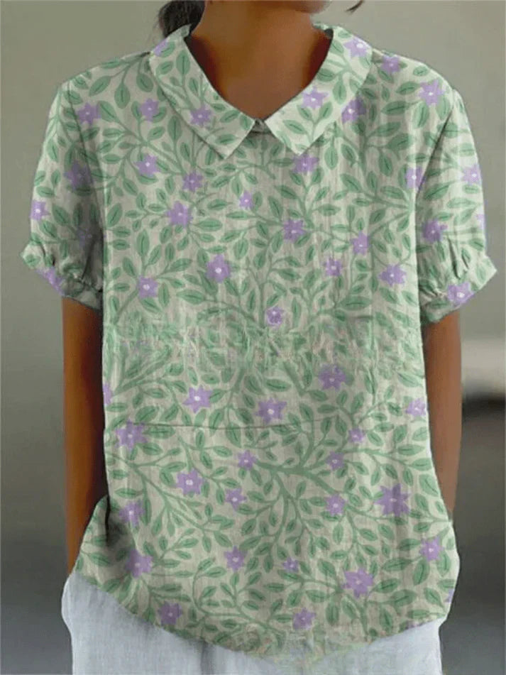 Elara Classic Floral Blouse For Everyday Wardrobe Use