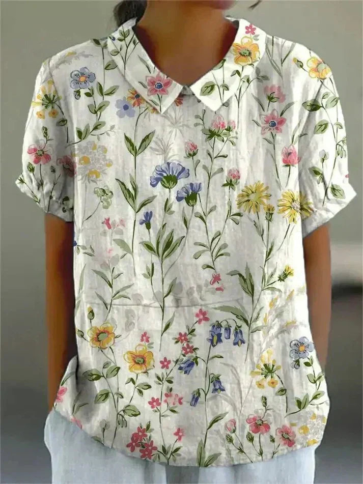 Elara Classic Floral Blouse For Everyday Wardrobe Use