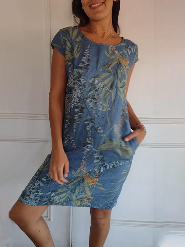 Aurelia Dress With Round Neck, Comfortable To Wear