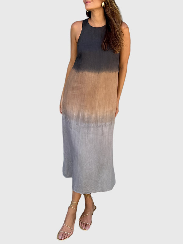 SolaraLine Breezy Print Dress With Elegant Silhouette