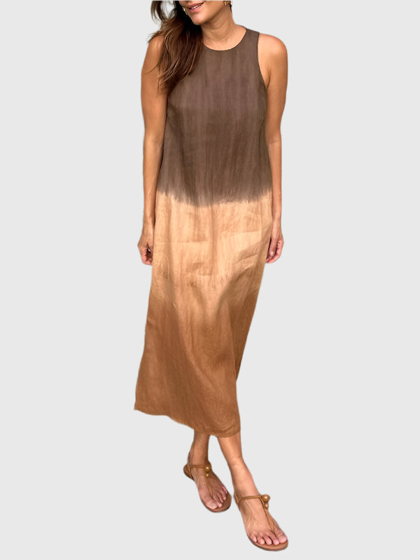 SolaraLine Breezy Print Dress With Elegant Silhouette